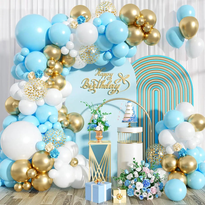 Hot Pink Green Orange Lime Green Blue Yellow Latex Rainbow Balloon Kit Suitable For Hawaii Birthday Pool Party Decoration