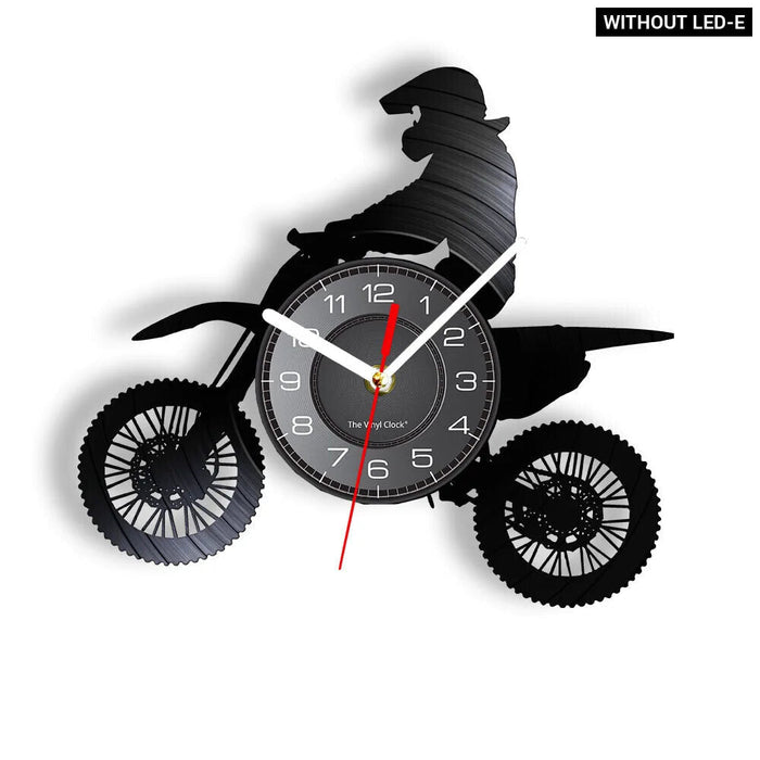 Motocross Vinyl Record Wall Clock