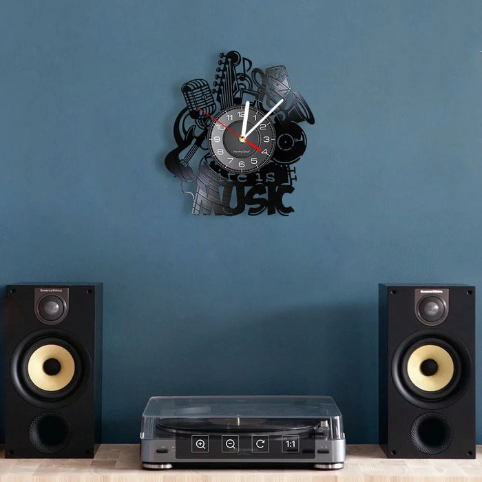 Vinyl Record Music Wall Clock