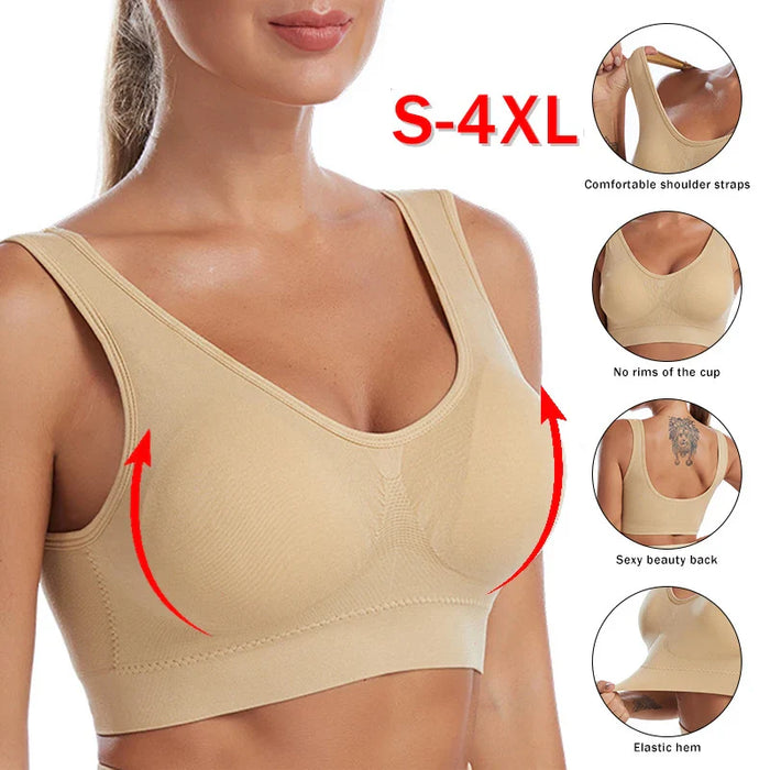 Comfy Seamless Plus Size Bralette For Active Women