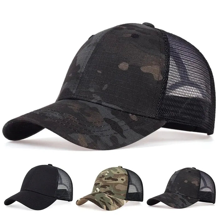 Adjustable Plaid Baseball Cap / Hat For Outdoor Sun Protection