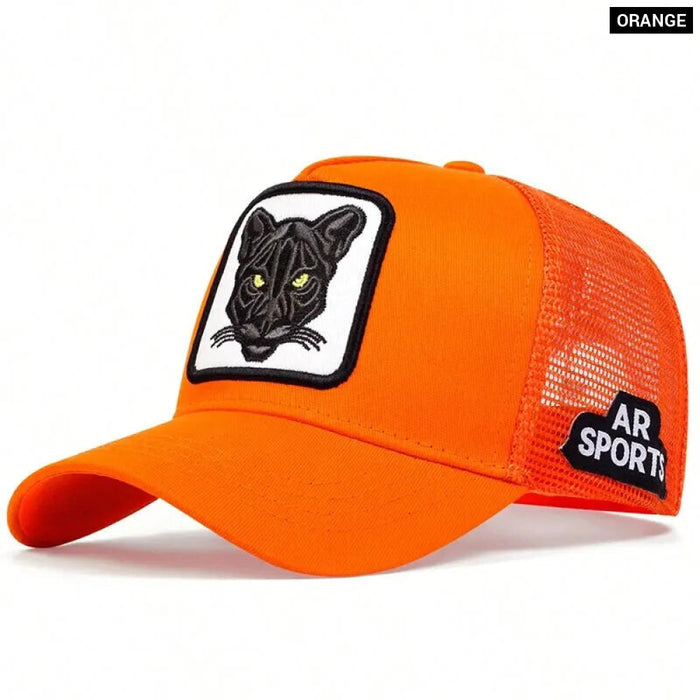 Adjustable Cat Embroidery Baseball Cap / Hat For Outdoor Sun Protection