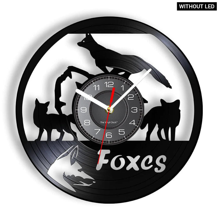 Woodland Animals Vinyl Record Clock