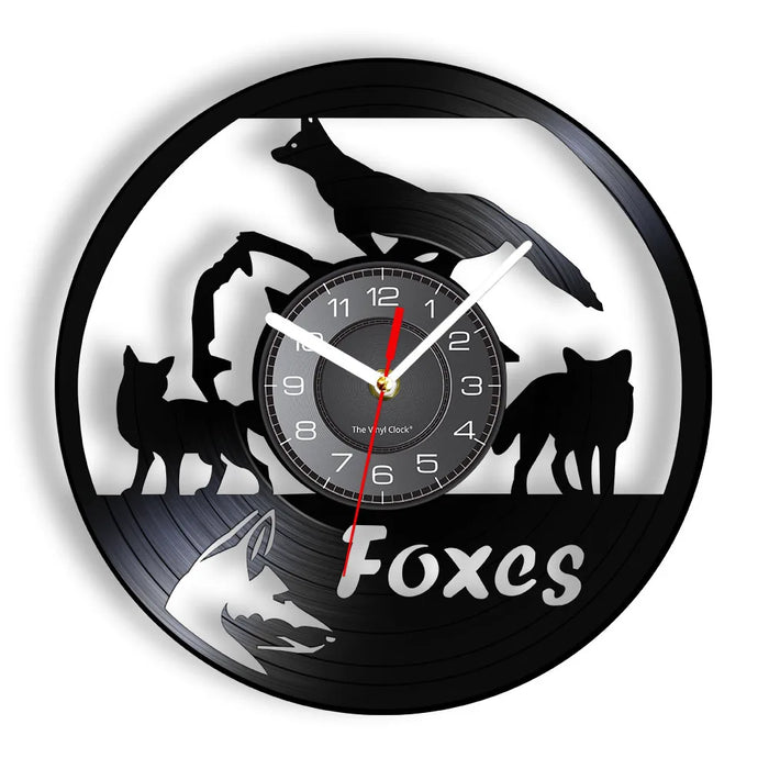 Woodland Animals Vinyl Record Clock