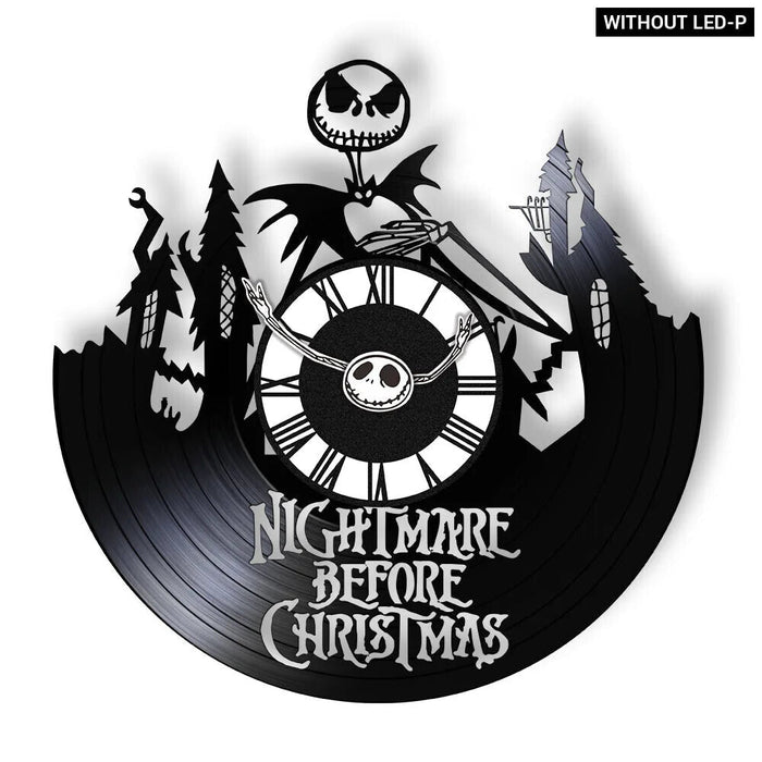 Halloween Nightmare Vinyl Record Wall Clock