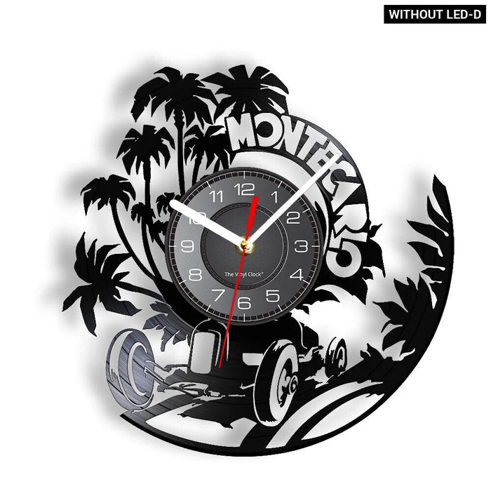 Supercar Drifting Vinyl Record Wall Clock