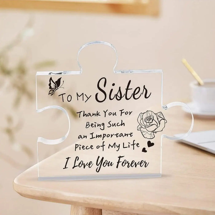 Sister's Birthday & Christmas Puzzle Plaque Perfect Gift!