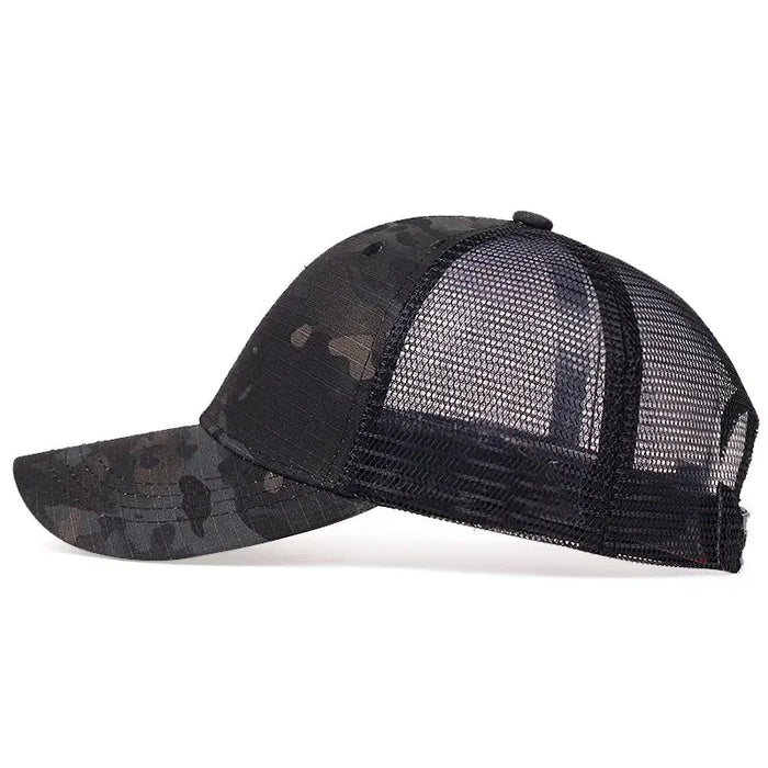 Adjustable Plaid Baseball Cap / Hat For Outdoor Sun Protection