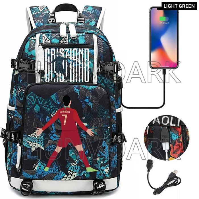Unisex Cr7 Football Casual Daypack School Bag