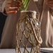 Rustic Hanging Glass Vase With Hemp Rope