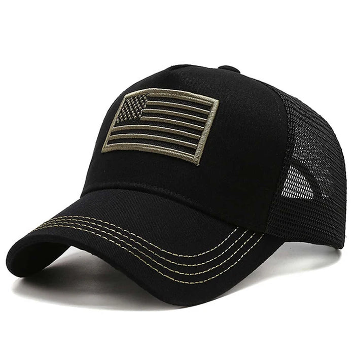 Embroidered American Flag Baseball Cap / Hat For Outdoor Wear