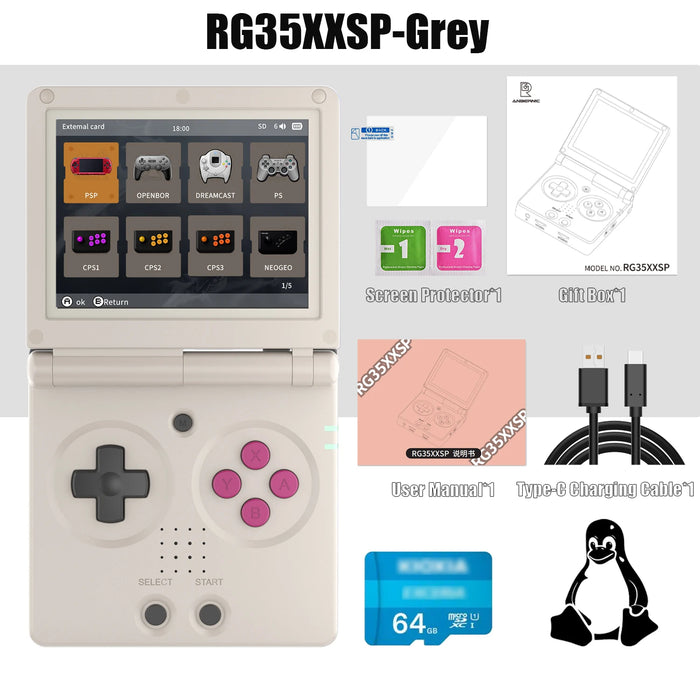 3.5 Flip Handheld Game Console 64g Linux System