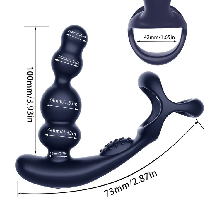 360 Rotating Prostate Vibrator With Dual Motors And Remote Control