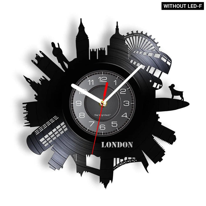 London Vinyl Record Wall Clock