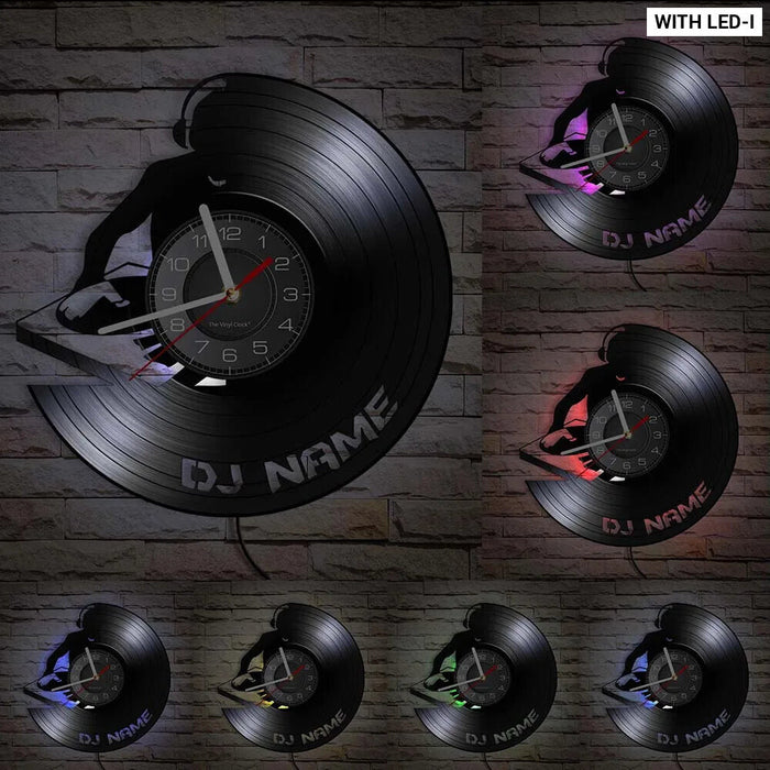 Personalized Dj Vinyl Record Wall Clock