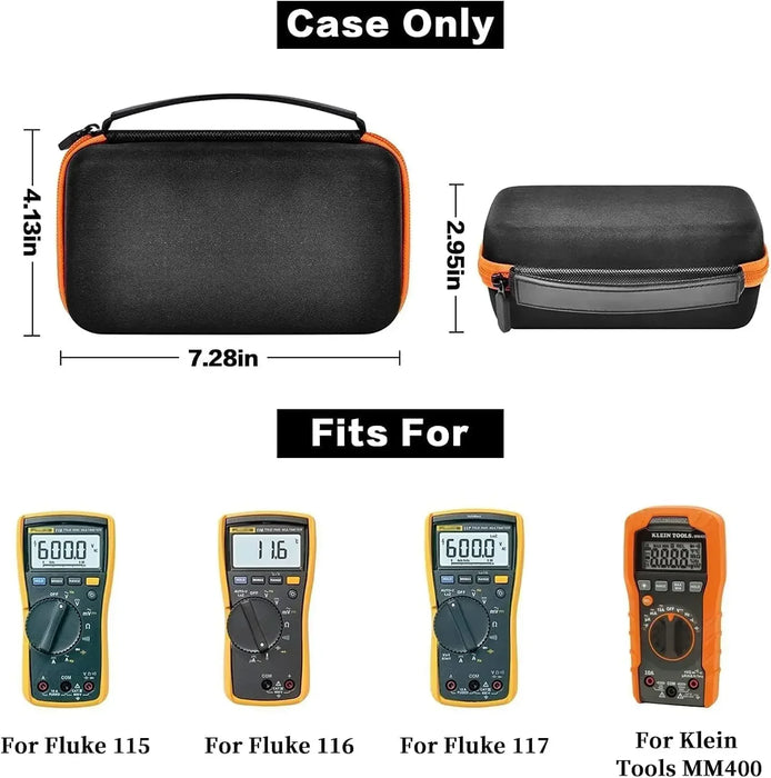 Protective Case For Klein Tools Mm325/Fluke 117 115 116 114 113/Mm400/Mm420 Multimeters Storage Bag