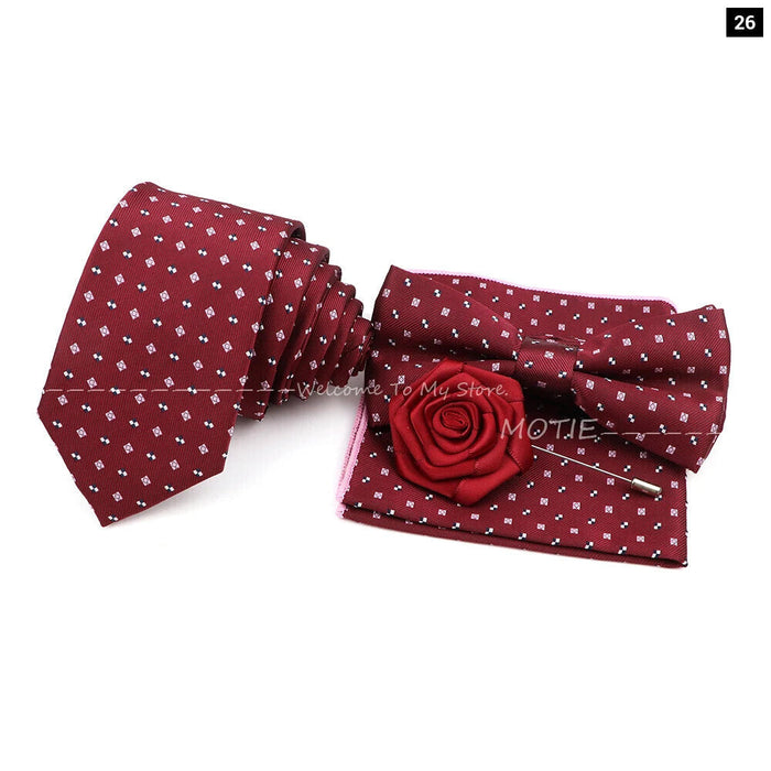 Classic Red Ties Set For Business And Weddings