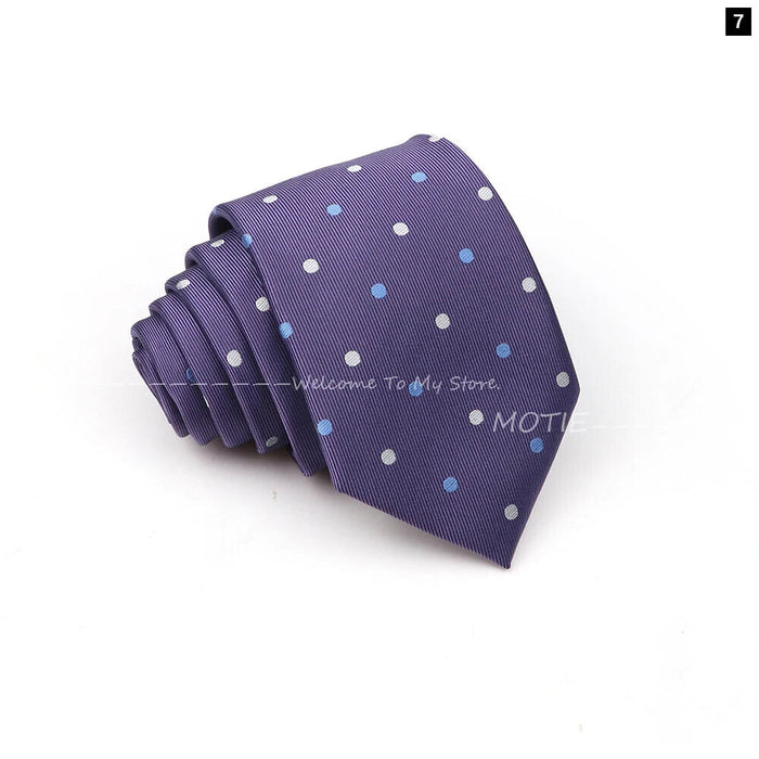 Blue Striped Necktie For Weddings And Parties