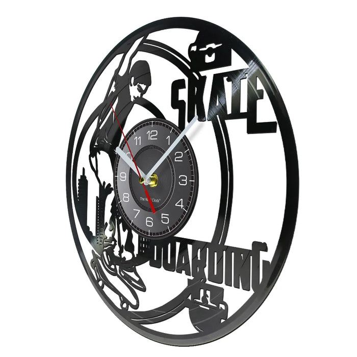 Extreme Sports Skateboard Vinyl Record Wall Clock