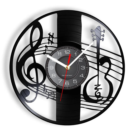 Musical Vinyl Record Wall Clock