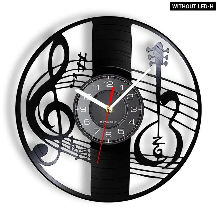 Musical Vinyl Record Wall Clock