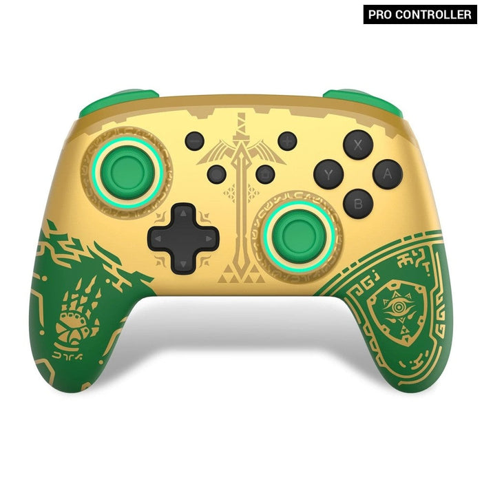 Golden Joypad Wireless Controller Wake Up Auto Fire Function Compatible Nintendo Switch/Lite/Oled