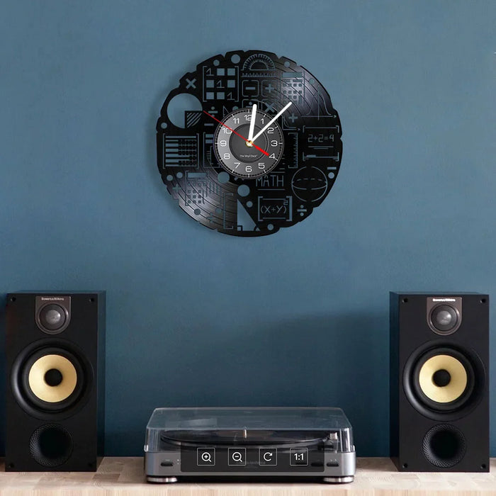 Math Equation Vinyl Record Wall Clock