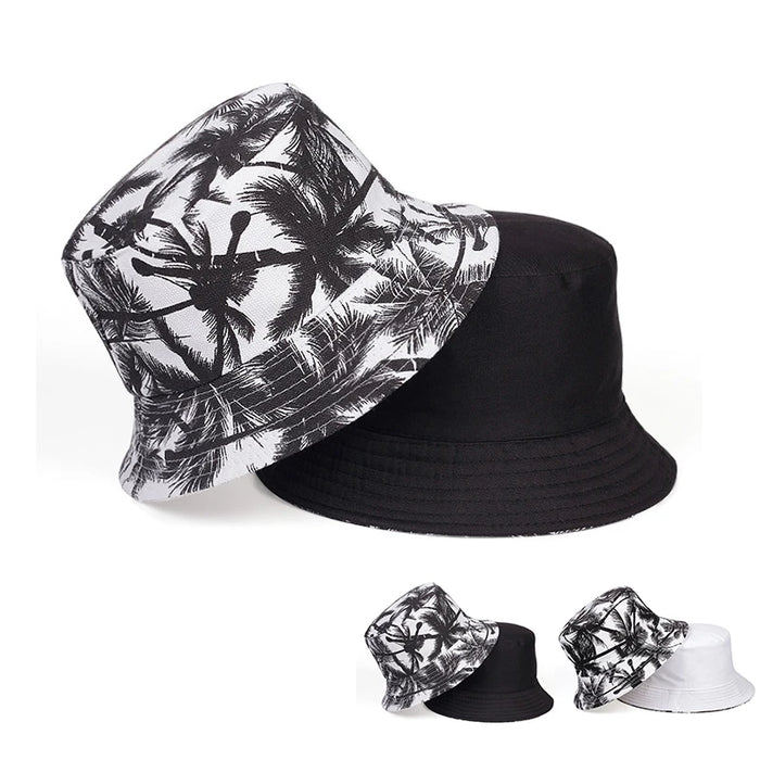 Tropical Coconut Tree Print Bucket Hat