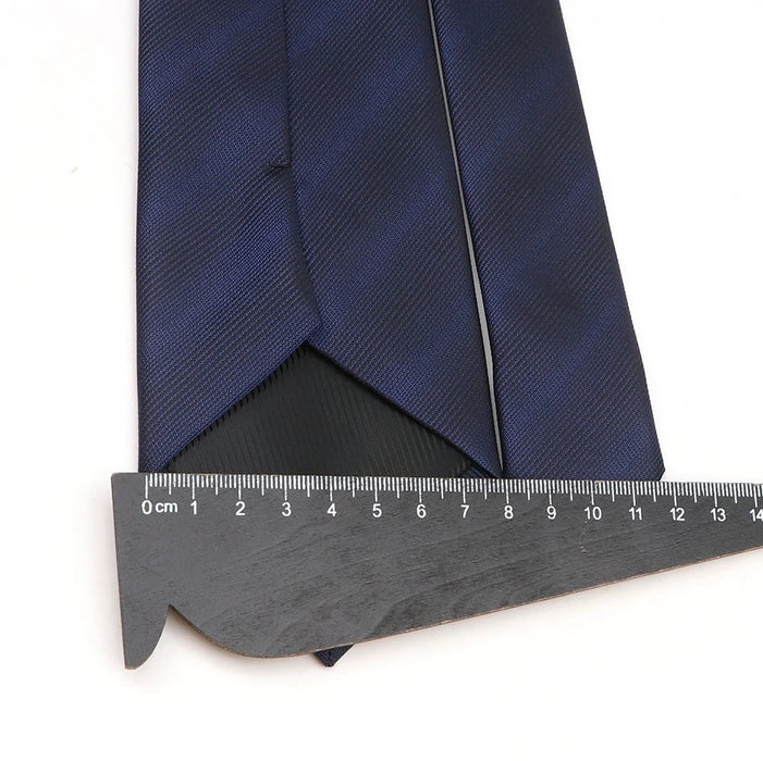 Blue Striped Polyester Tie For Business Weddings And Daily Wear