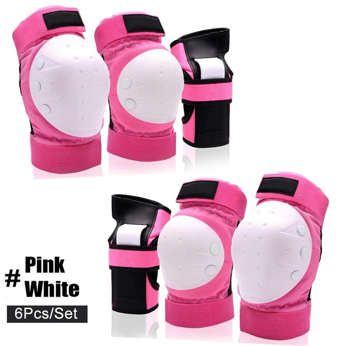 6Pcs/Set Knee Elbow Pads Wrist Guards Protective Gear Set for Roller Skating Cycling Sports