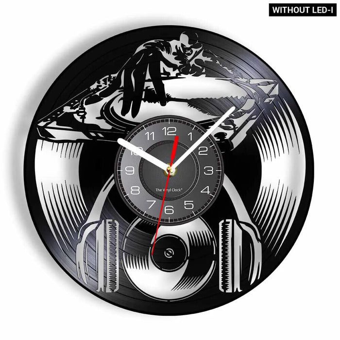 Retro Dj Vinyl Record Wall Clock For Music Lovers