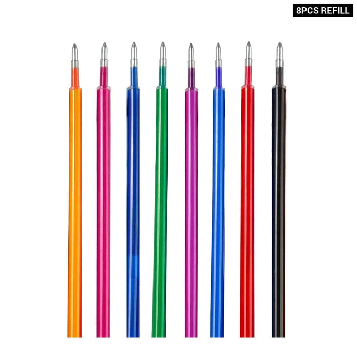 8/12 Pieces Multi Colour Erasable Gel Pens 0.5Mm Kawaii Writing Set