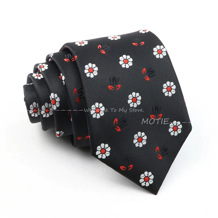 Premium Animal Neckties For Men Black Duck And Chicken Design