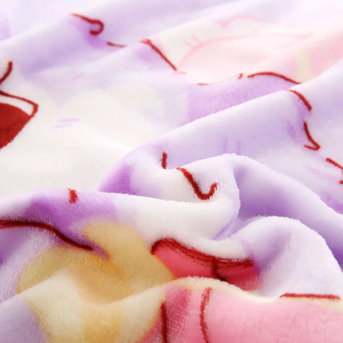 Soft Purple Rabbit Throw Blanket