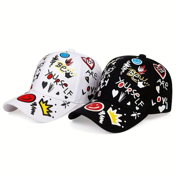 Spring / Autumn Graffiti Print Snapback Cap / Hat