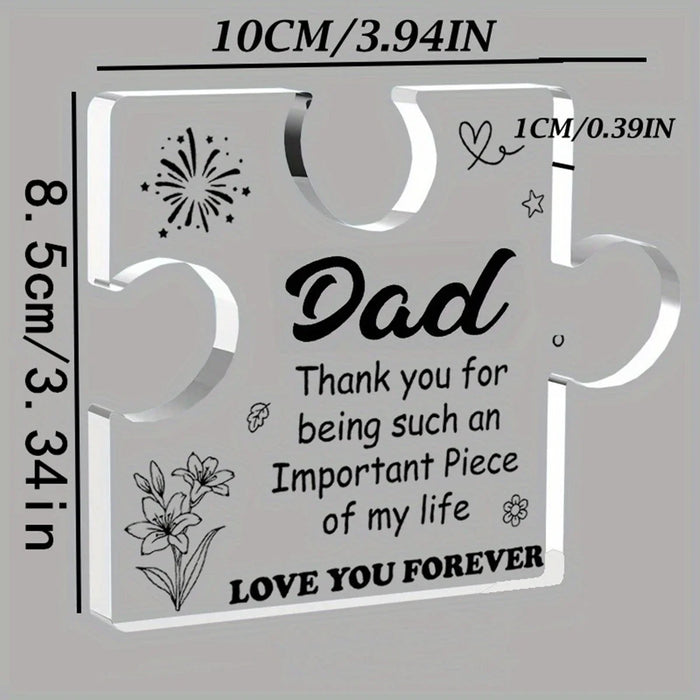 Son To Dad Love Filled Acrylic Puzzle Gift