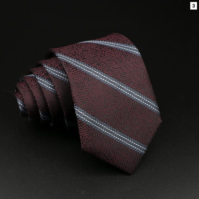 Mens Jacquard Paisley Tie 7Cm Red Green For Tuxedos Suits And Gifts