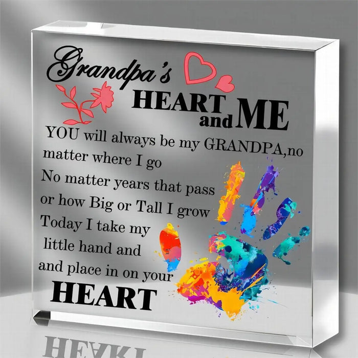 Acrylic Tabletop Plaque Family Office Desk Gift For Grandpa