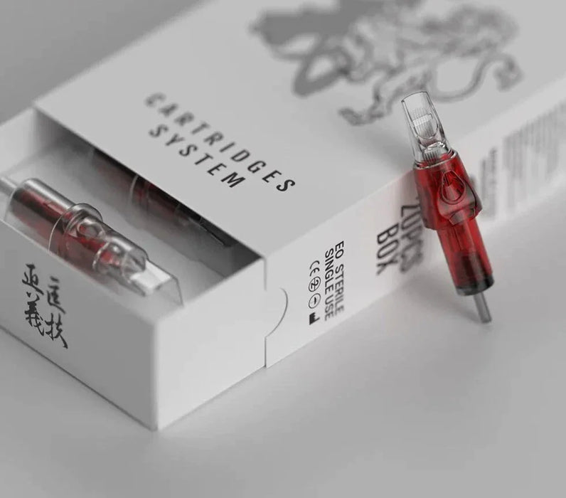 20 Red Tattoo Needles For Police Cartridge Machines