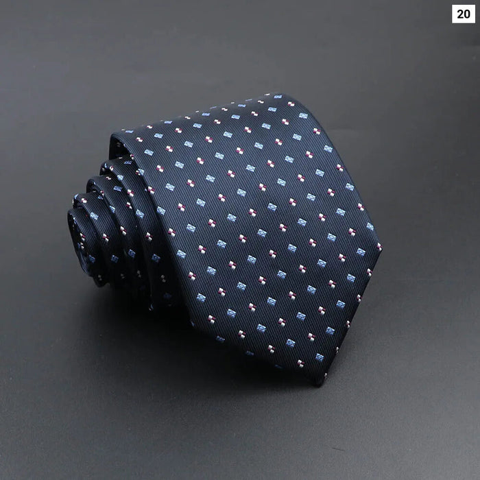 Blue Plaid Striped Tie 8Cm Classic Necktie For Mens Fashion For Daily Wear Weddings And Gifts