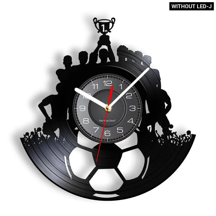 Vintage Football Silhouette Record Clock