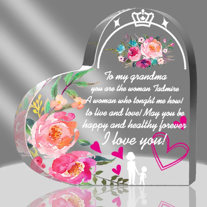 Personalized Acrylic Desktop Gift For Grandma Perfect For Mother's Day Or Birthday