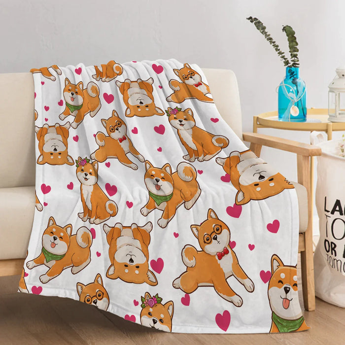 Dog Blanket Soft Plush Throw For Sofa Couch And Bed