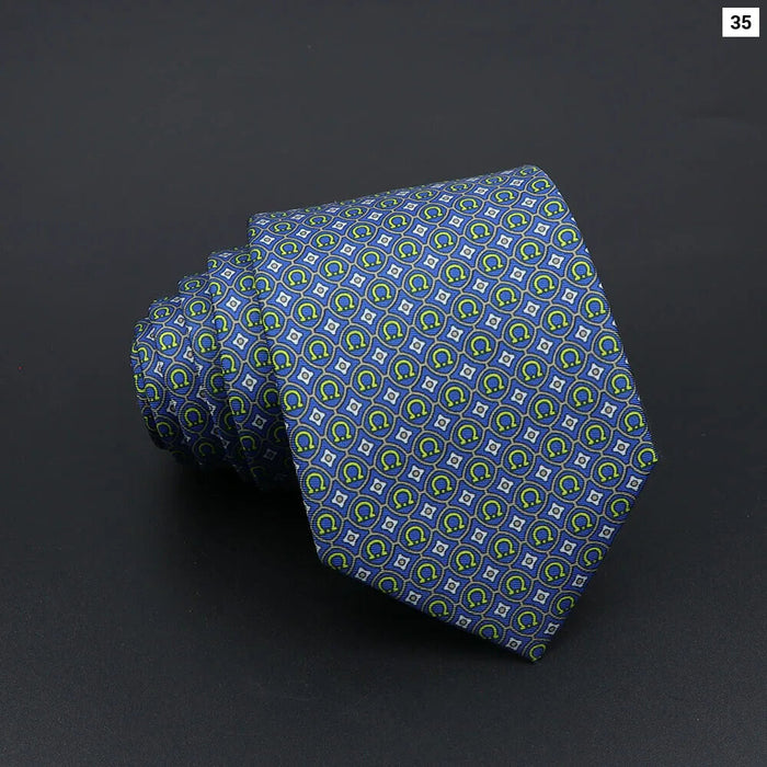 Super Soft Paisley Necktie 7Cm Slim Business Tie For Men