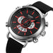 Men’s Silicone Digital Analog Date Calendar Display Dual