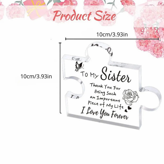 Sister's Birthday & Christmas Puzzle Plaque Perfect Gift!