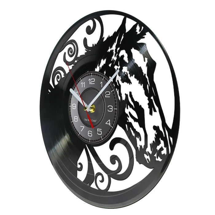 Horse Head Vinyl Record Wall Clock