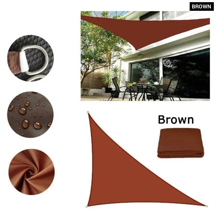 Waterproof Sun Shelter Triangle Sunshade Protection Outdoor Cover Garden Patio Pool Shade Sail Awning 420D