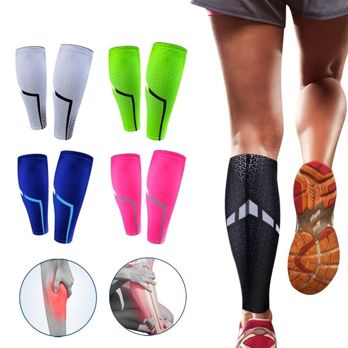 2Pcs/Pair Breathable Elastic Calf Protector Leg Sleeves For Running Football Cycling