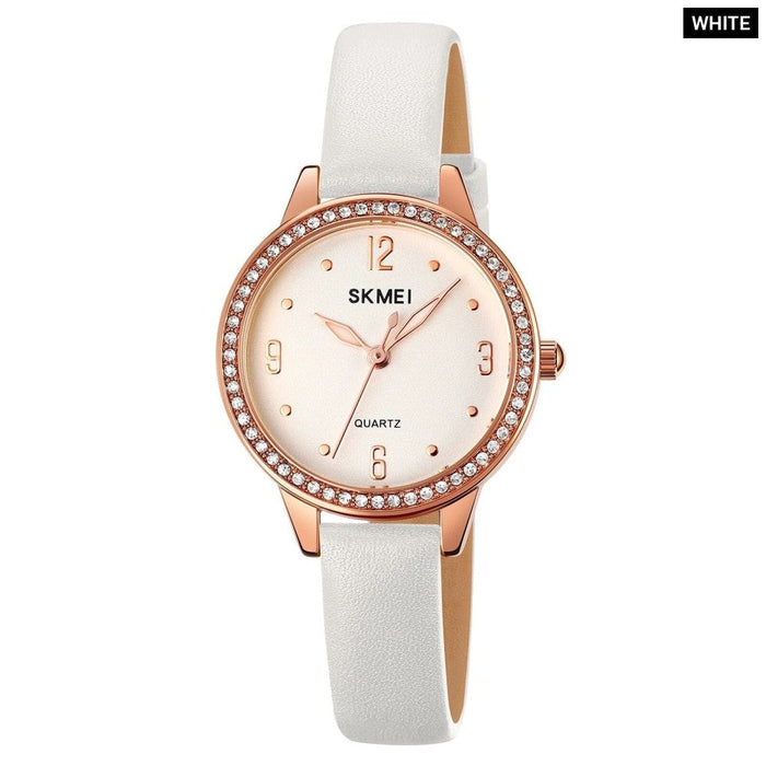 Women’s Pu Band Leather Analog Alloy Small Display Quartz